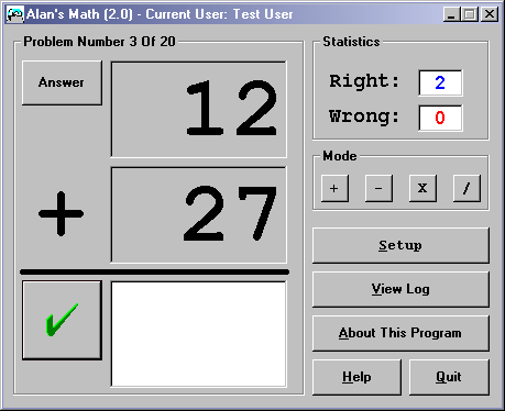 Alans Math Screenshot